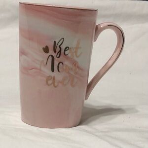 Pink Marble 'Best Mom Ever' Mug.14 oz
